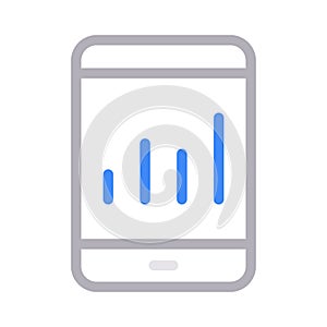 Chart colour line vector icon