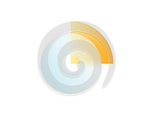 Chart icon in glassmorphism style