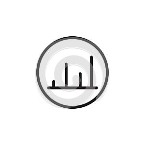Chart icon Outline vector for web ui