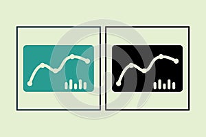 Chart icon. icon related to UI elements. suitable for web site, app, user interfaces,element, printable etc. solid icon style.