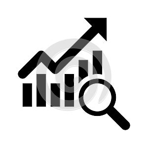 Chart icon symbol vector image isolated on the white background