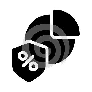 Chart glyph flat  icon