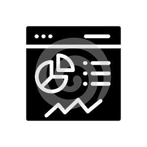 Chart glyph flat icon