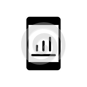 Chart glyph flat icon