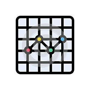 Chart vector flat color icon