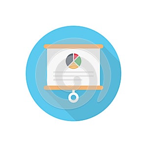 Chart vector flat colour icon