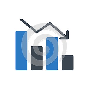 Chart vector glyph color icon