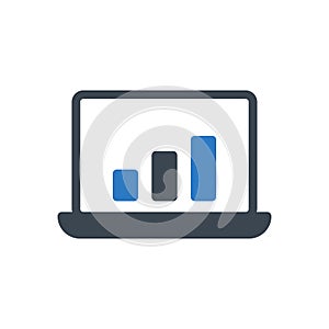 Chart vector glyph colour icon