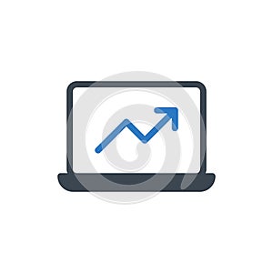 Chart vector glyph colour icon