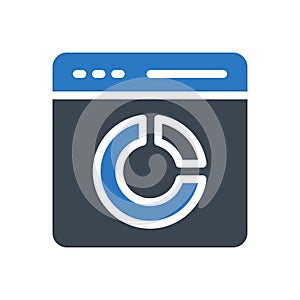 Chart vector glyph colour icon