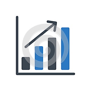 Chart  vector glyph  colour icon