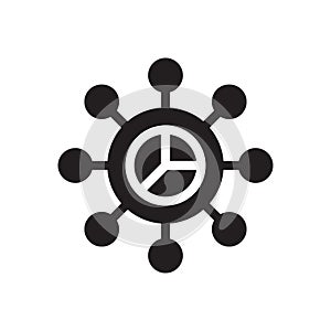 Chart vector glyph flat icon