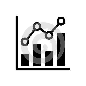 Chart vector glyph flat icon