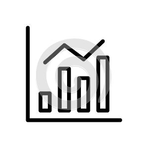 Chart vector thin line icon