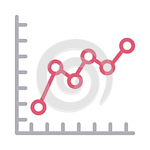 Chart vector color line icon