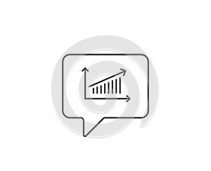 Chart line icon. Report graph sign. Vector