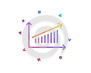 Chart line icon. Report graph sign. Vector