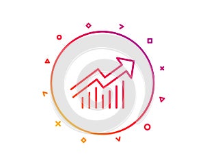 Chart line icon. Report graph sign. Vector