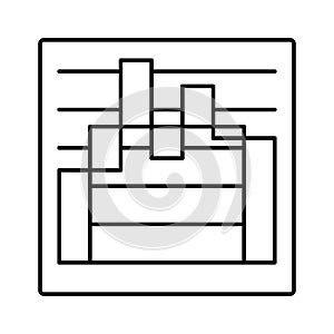 Chart line vector icon which can easily modify or edit