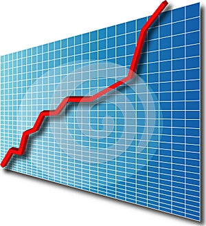 Grafico linea tridimensionale su 