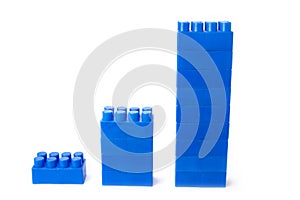 Chart made from lego. Competition creativity concept.