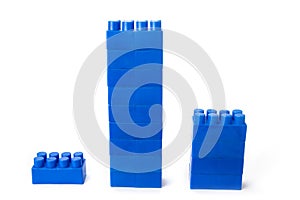 Chart made from lego. Competition creativity concept.