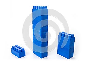 Chart made from lego. Competition creativity concept.