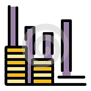 Chart market studies icon vector flat