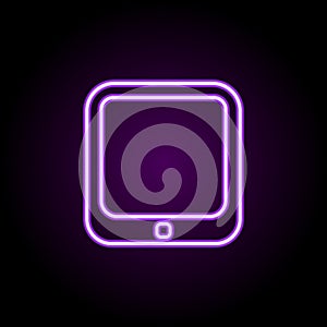 chart neon icon. Elements of web set. Simple icon for websites, web design, mobile app, info graphics