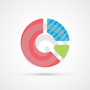 Chart pie trendy symbol. Vector illustration