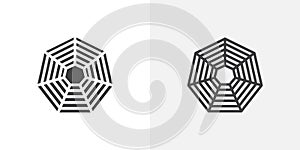 Chart-radar icon isolated on white background