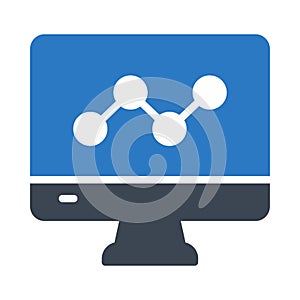 Chart   reception vector glyph color icon