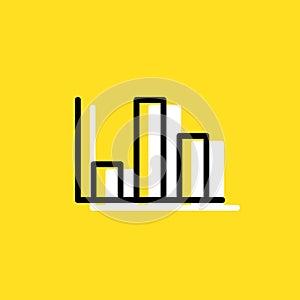 Chart simple vector icon illustration
