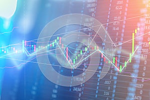 Chart of stock market investment trading