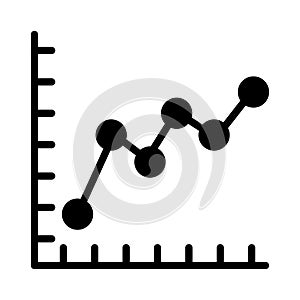 Chart thin glyph flat icon