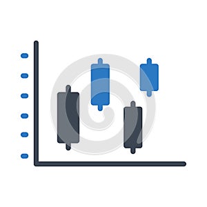 Chart vector color line icon