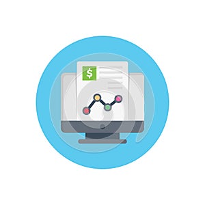Chart vector flat colour icon