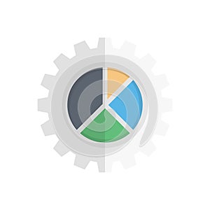 Chart vector flat colour icon