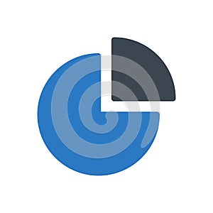 Chart vector glyph colour icon