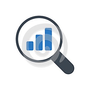 Chart vector glyph  colour icon