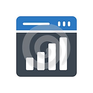Chart vector glyph colour icon
