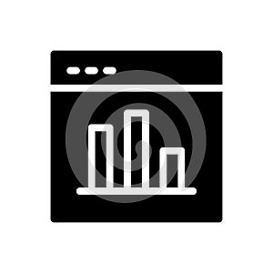 Chart vector glyph flat icon