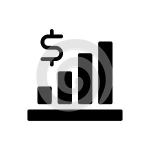 Chart vector glyph flat icon