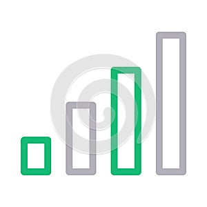Chart  thin color line vector icon