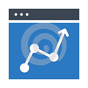 Chart glyph color vector icon