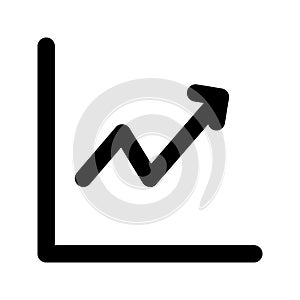 Chart glyph flat vector icon