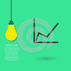 Chart vector icon , lorem ipsum Flat design