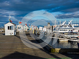 Charter fishing boat pier