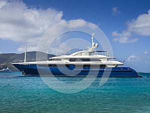 Charter yacht in the Caribbean