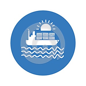 Chartering, maritime, ocean icon. Blue color design